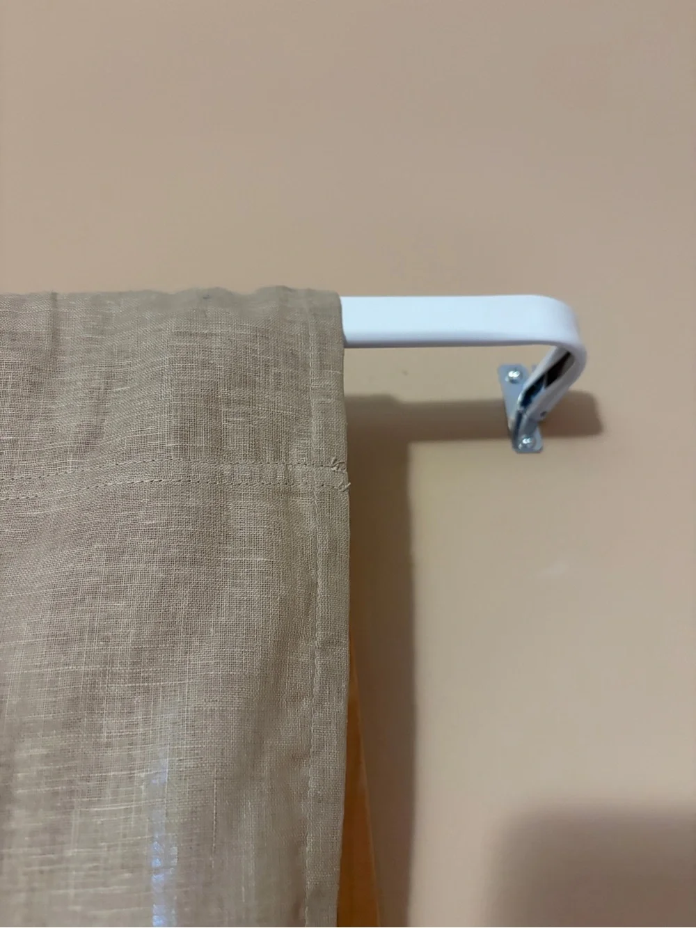 Neutral Linen-Look Tie-Back Valance
